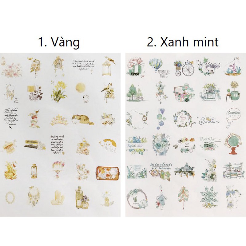 Gói 60 sticker giấy SG6006 Gachini