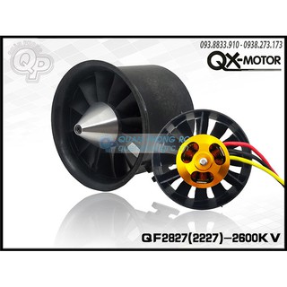 QX-MOTOR Ducted Fan 70mm 12 lá QF2827 2600KV EDF Brushless Motor (2227) (3-4S)
