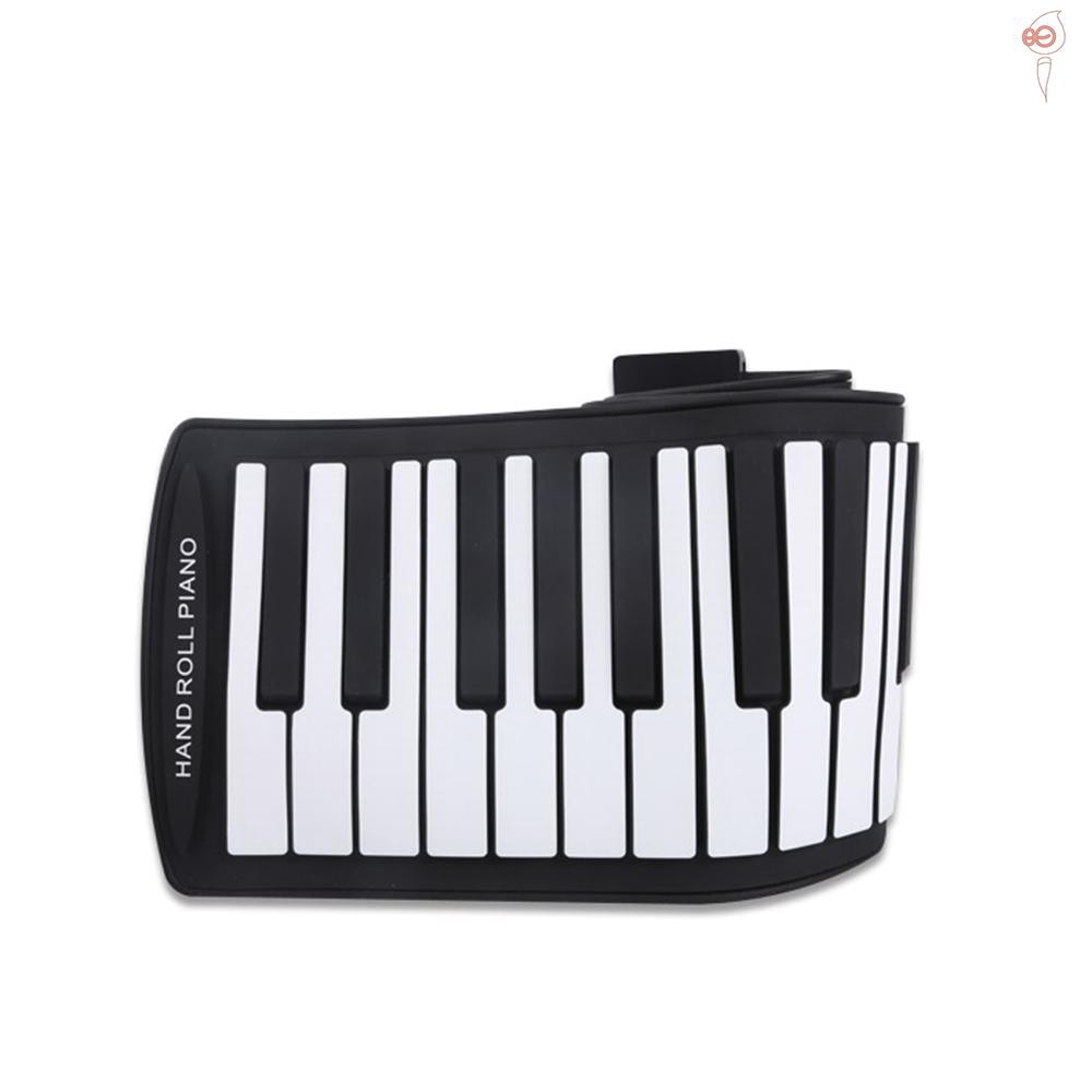 X&S Portable 61 Keys Flexible Roll-Up Piano USB MIDI Electronic Keyboard Hand Roll Piano
