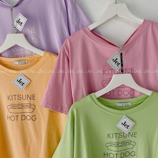 Áo thun tay lỡ hot Dog