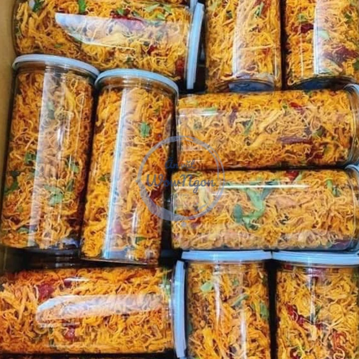 Khô gà lá chanh xé cay 300gram WowNgon đồ ăn vặt Hà Nội | BigBuy360 - bigbuy360.vn