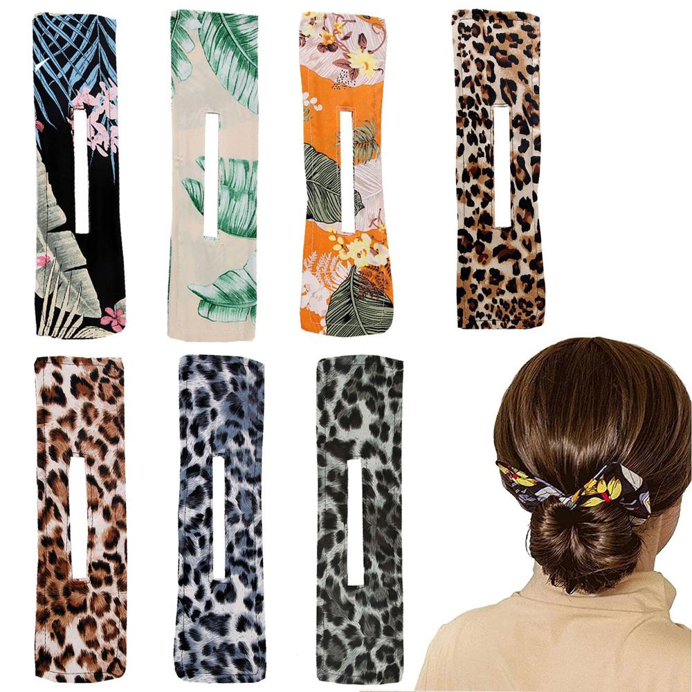 Dụng Cụ Búi Tóc Bằng Polyester In Hoa Thời Trang VANES1 Deft Dành Cho Bạn Nữ