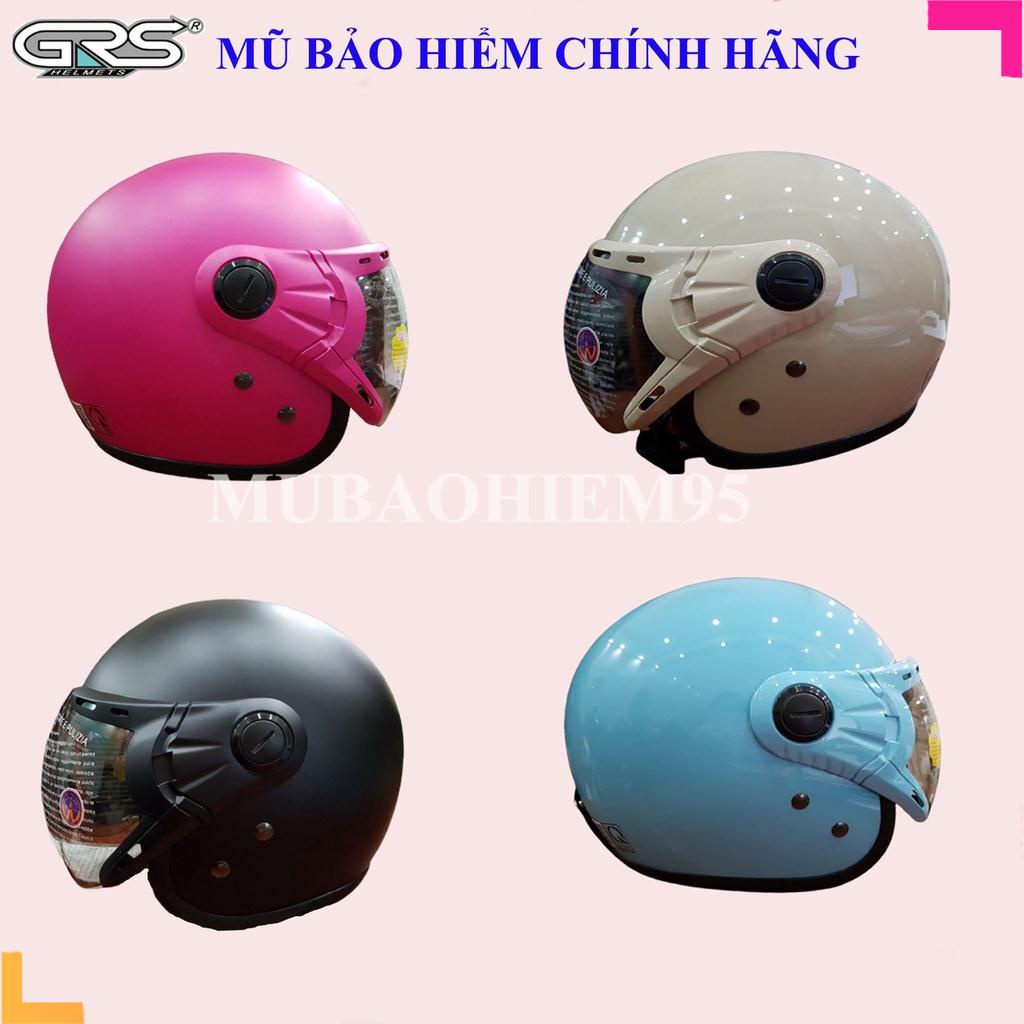 ♥️ Shop Uy Tín ♥️ Mũ bảo hiểm đạt chuẩn có kính, mũ bảo hiểm 3/4 đẹp GRS A368k