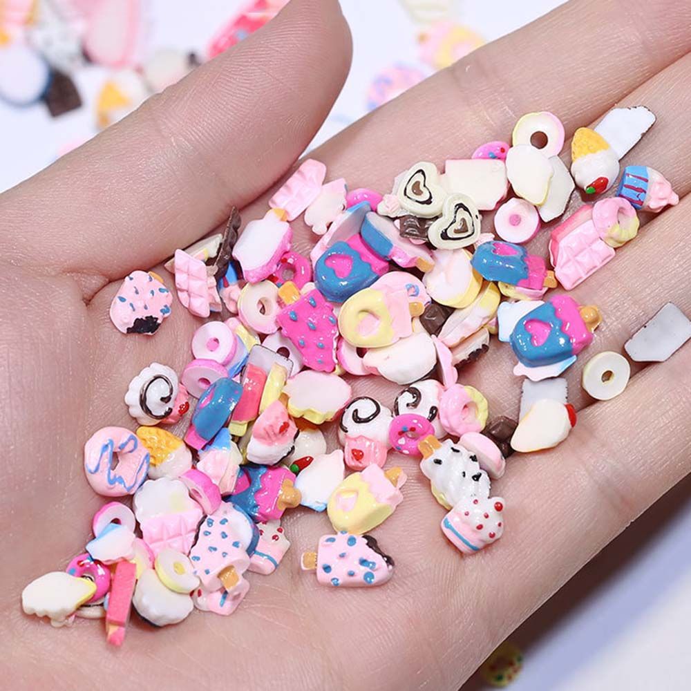 [Hàng mới về] Phụ kiện họa tiết bánh 3D trang trí móng tay nghệ thuật DIY