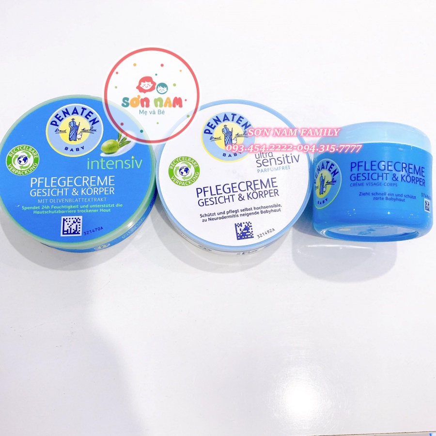 Kem Dưỡng Ẩm PENATEN PflegeCreme Đức Cho Bé Da Thường, Da Nhạy Cảm, Da Siêu Nhạy Cảm