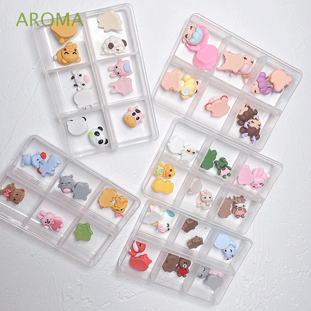 Hộp phụ kiện trang trí móng tay nghệ thuật họa tiết hoạt hình 3D phong cách Nhật Bản độc đáo