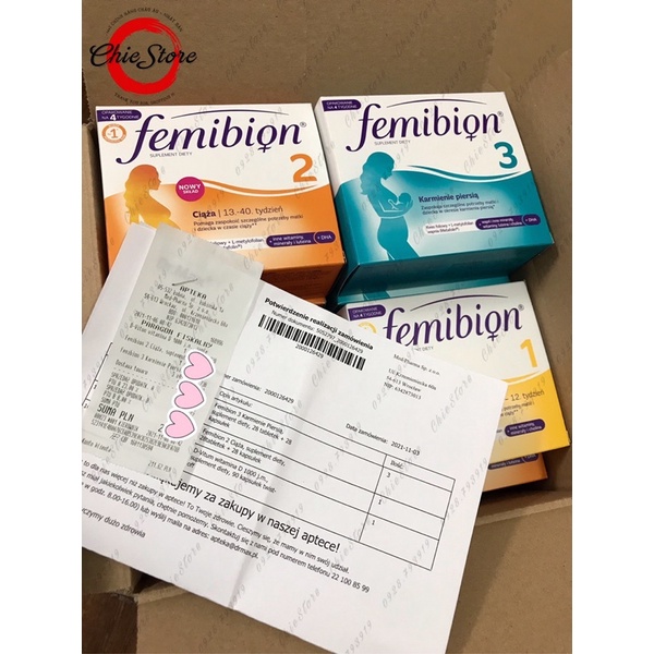 FEMIBION-Vitamin tổng hợp cho bà bầu số 0,1,2,3