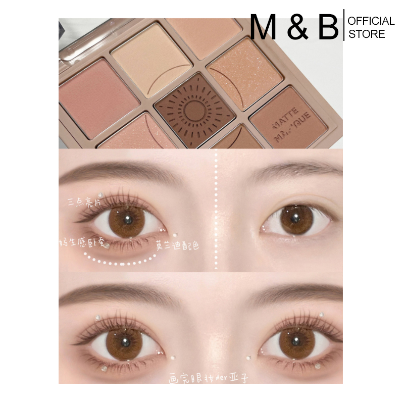 Bảng phấn mắt 9 màu lì và nhũ ngọc trai thời trang sành điệu cho nữ | BigBuy360 - bigbuy360.vn