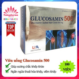 Viên uống GLUCOSAMIN 500 – Giúp xương chắc khớp khỏe, ngăn ngừa thoái hóa khớp, tái tạo mô sụn
