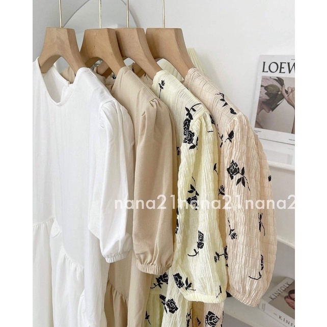 Váy hoa thô nhăn Nana21 Nanastore21