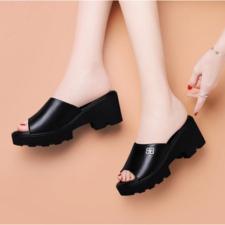 Dép cao gót đế thô 5f GPSHOP
