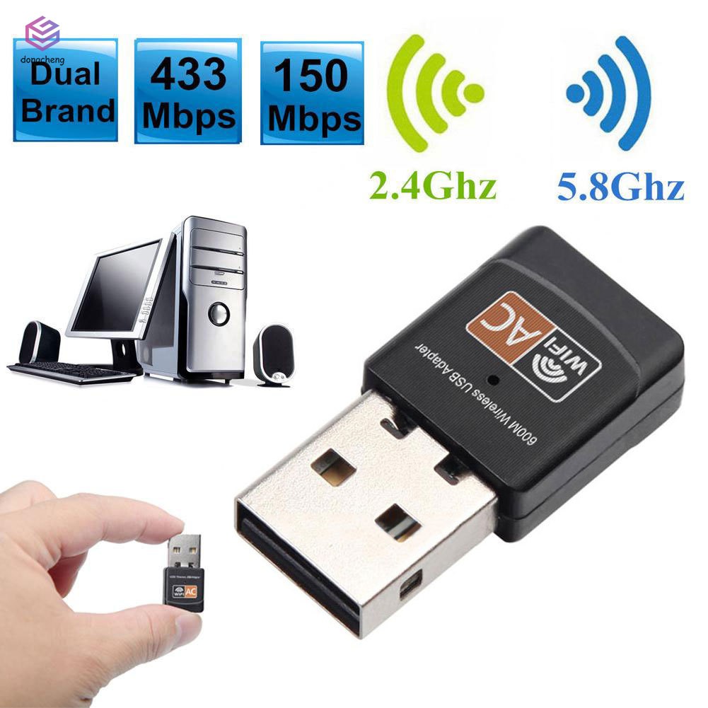 USB wifi 600Mbps có ăng ten 2.4G / 5GHz LAN USB 2.0 PC 802.1 | BigBuy360 - bigbuy360.vn