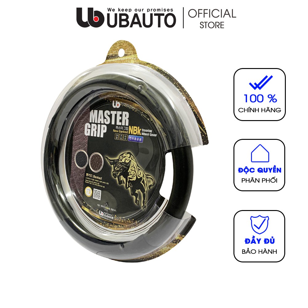 Bọc vô lăng New Banked cao cấp chính hãng UBAUTO phù hợp các dòng xe ô tô có vô lăng 36-38cm