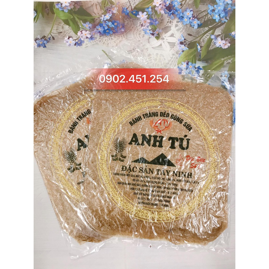 Quận 10 - 1 Xấp 400g Bánh Tráng Dẻo Gừng Sữa Anh Tú Chữ Xanh