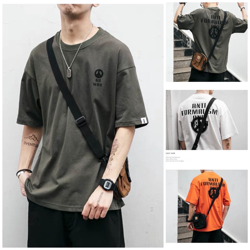 Áo Unisex - In 5D chữ No War phông tay lỡ cực đẹp, form rộng chất cotton khô cao cấp, đi học, đi làm, du lịch, basic