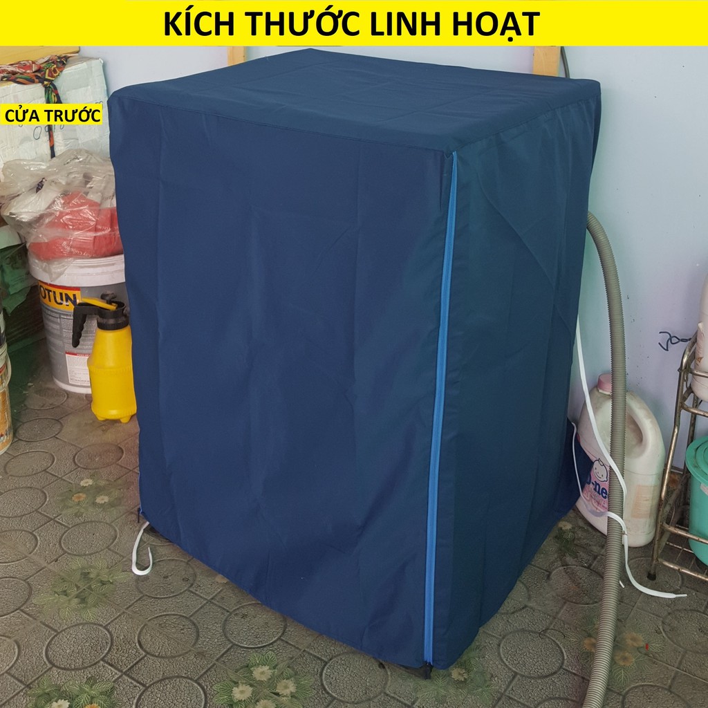 Áo Trùm Máy Giặt Cửa Trước Cửa Ngang Vải Dù Siêu Bền Chống Mưa Nắng Nóng Từ 7kg đến 15kg