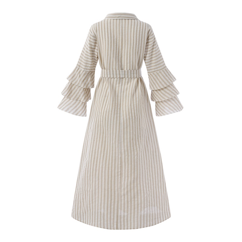 Đầm maxi Zanzea tay dài phong cách retro cho nữ Hồi giáo