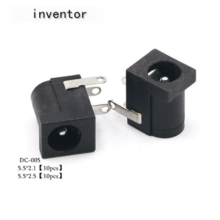 Bộ 10 đầu cắm điện màu đen nguồn DC-005 bảng mạch 5.5x2.1/2.5 mm Dc005 cỡ 5.5x2.1 / 2.5mm