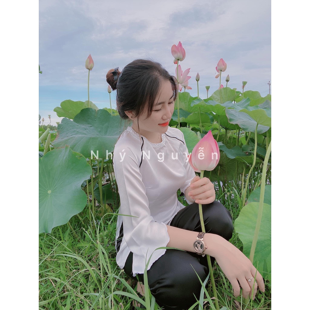 [HÌNH KHÁCH ĐÃ MUA MẶC] Bà ba cổ thừng Vải Lụa Satin