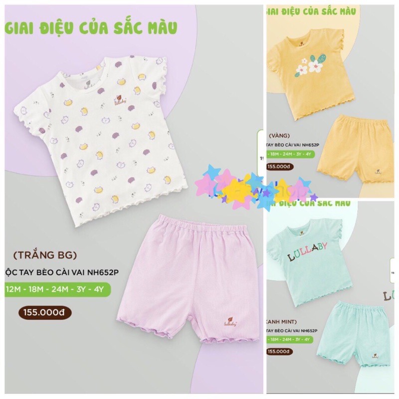 LULLABY- Bộ quần áo trẻ em cộc tay Bé gái - NH652P