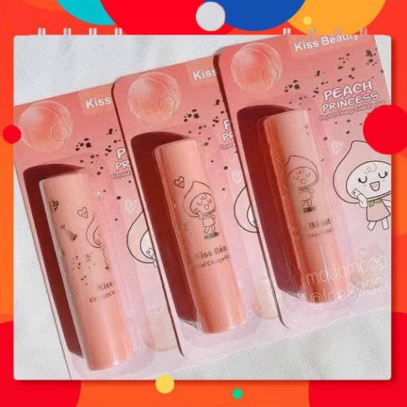 [FREESHIP] Son Dưỡng KissBeauty Peach Princess Mã 2984-03 - Kiss Beauty Crystal Change Gold Lipstick NO.:2984-03