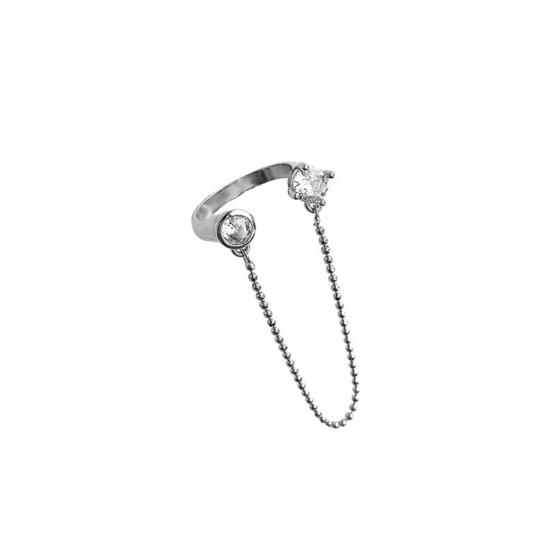 Nhẫn Hở Hình Bướm Đính Đá zircon Lãng Mạn