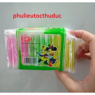 12 bịch bông tăm cán nhựa 30 - 35 cây/bịch - phụ liệu tóc thủ đức