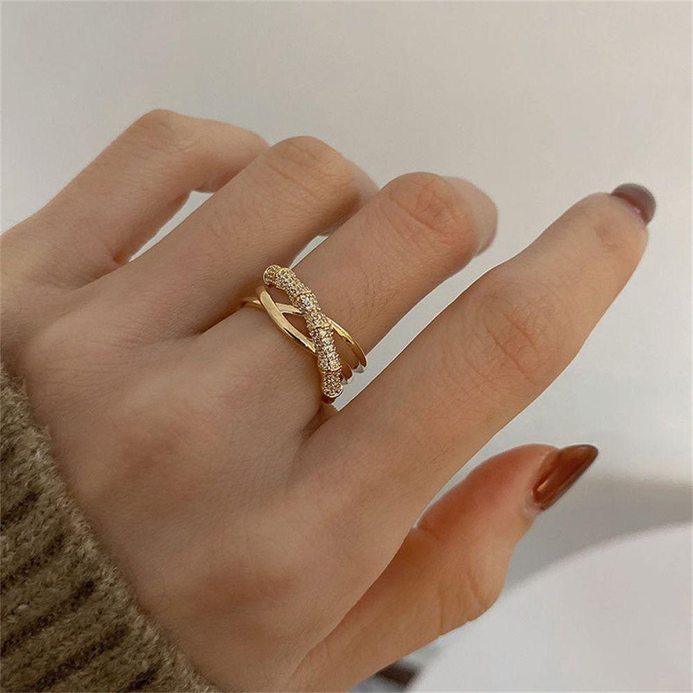 Nhẫn Hở Hình Rắn Chéo Có Thể Điều Chỉnh Kích Cỡ