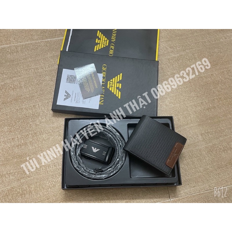 sét ví và thắt lưng hàng cao cấp  full hộp thẻ túi giấy như hình( ảnh Thật )