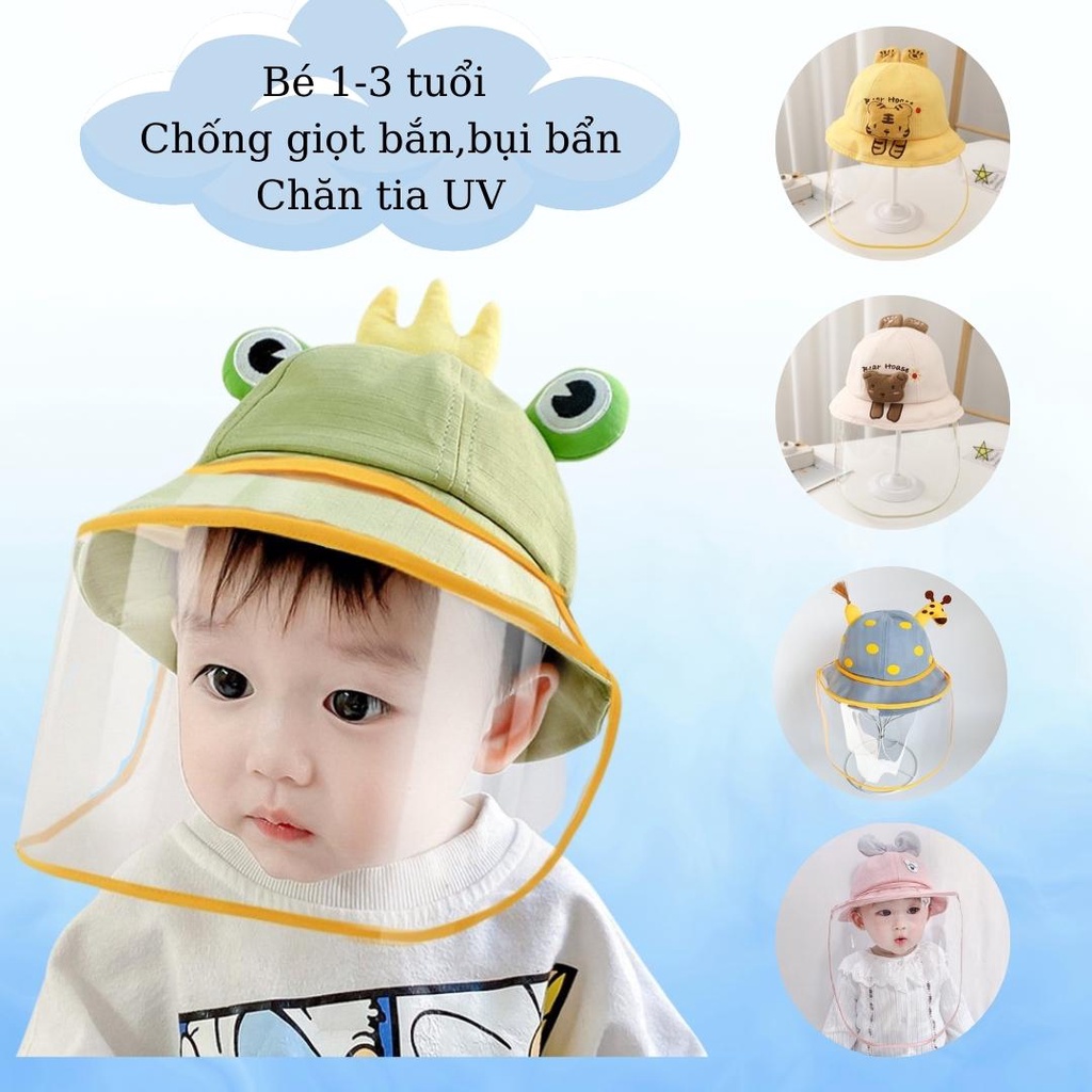 Mũ Kèm Kính Chắn Giọt Bắn Cho Bé Che Mặt Chống Nắng Thời Trang Cho Bé Baby Dreams