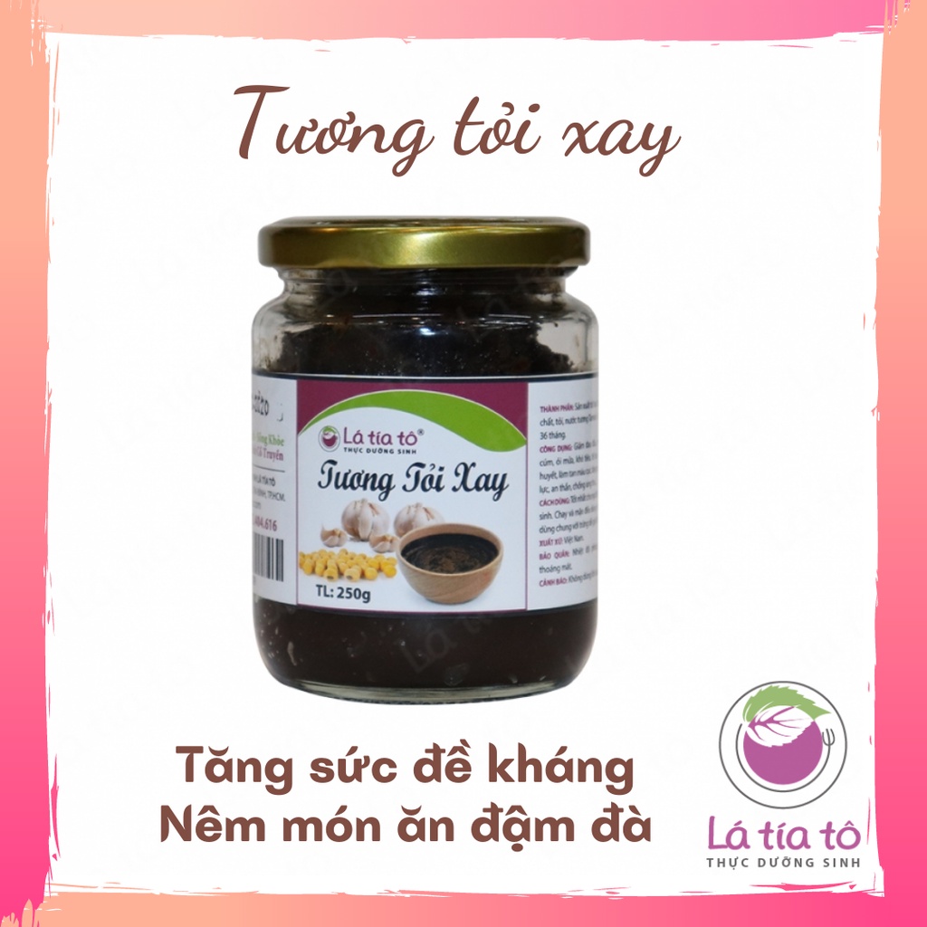 TƯƠNG TỎI XAY 250gr- LÁ TÍA TÔ