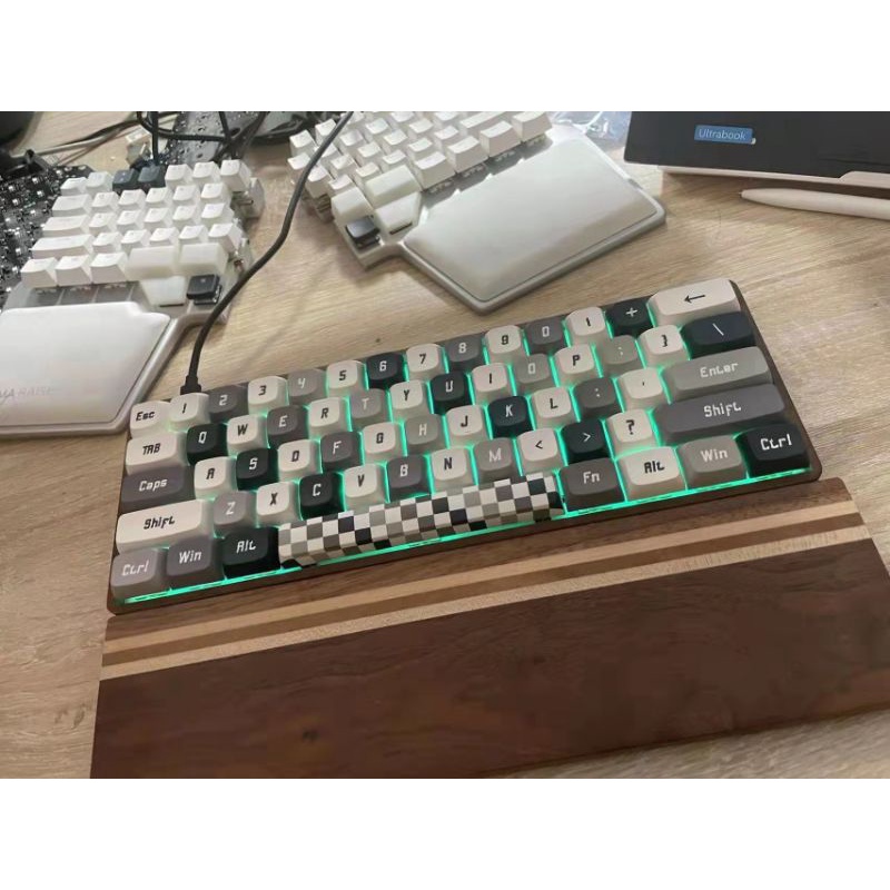 Keycap cho bàn phím cơ màu trắng, đen hỗ trợ layout MacOs