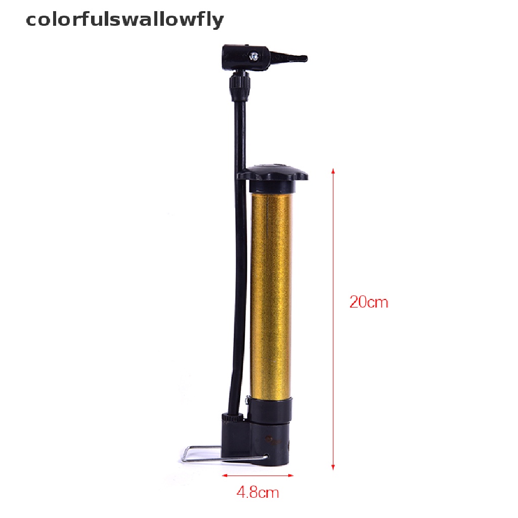 Ống bơm xe đạp mini áp suất cao bằng kim loại nhiều màu tiện dụng