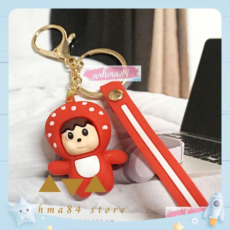 Móc Khóa Bé Dâu Tây - Móc Khóa Phim Hoạt Hình Bé Dâu Siêu Cute - Có dây đeo - anhma84 store