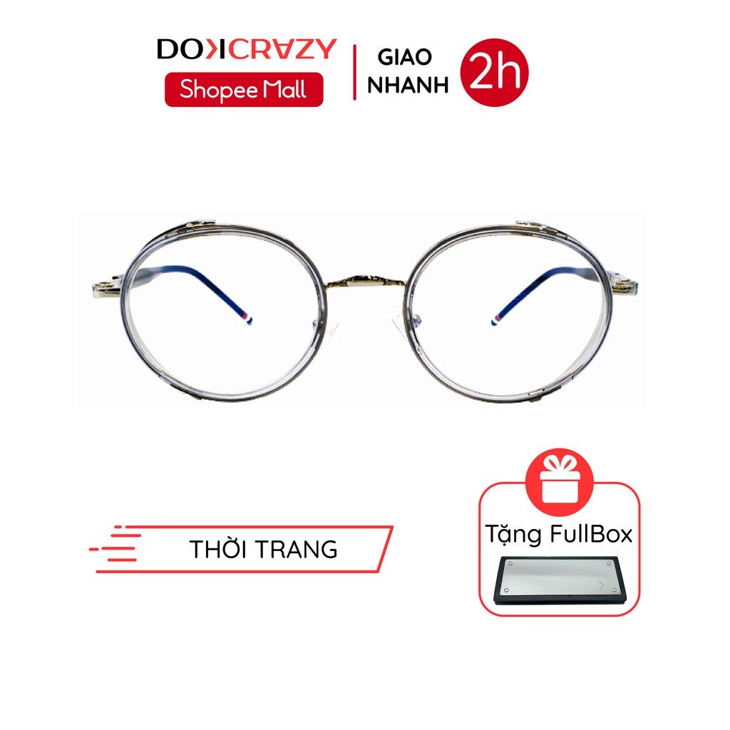 Gọng kính cận dáng tròn cao cấp ANGIO DOKCRAZY nam nữ phong cách retro Hàn Quốc