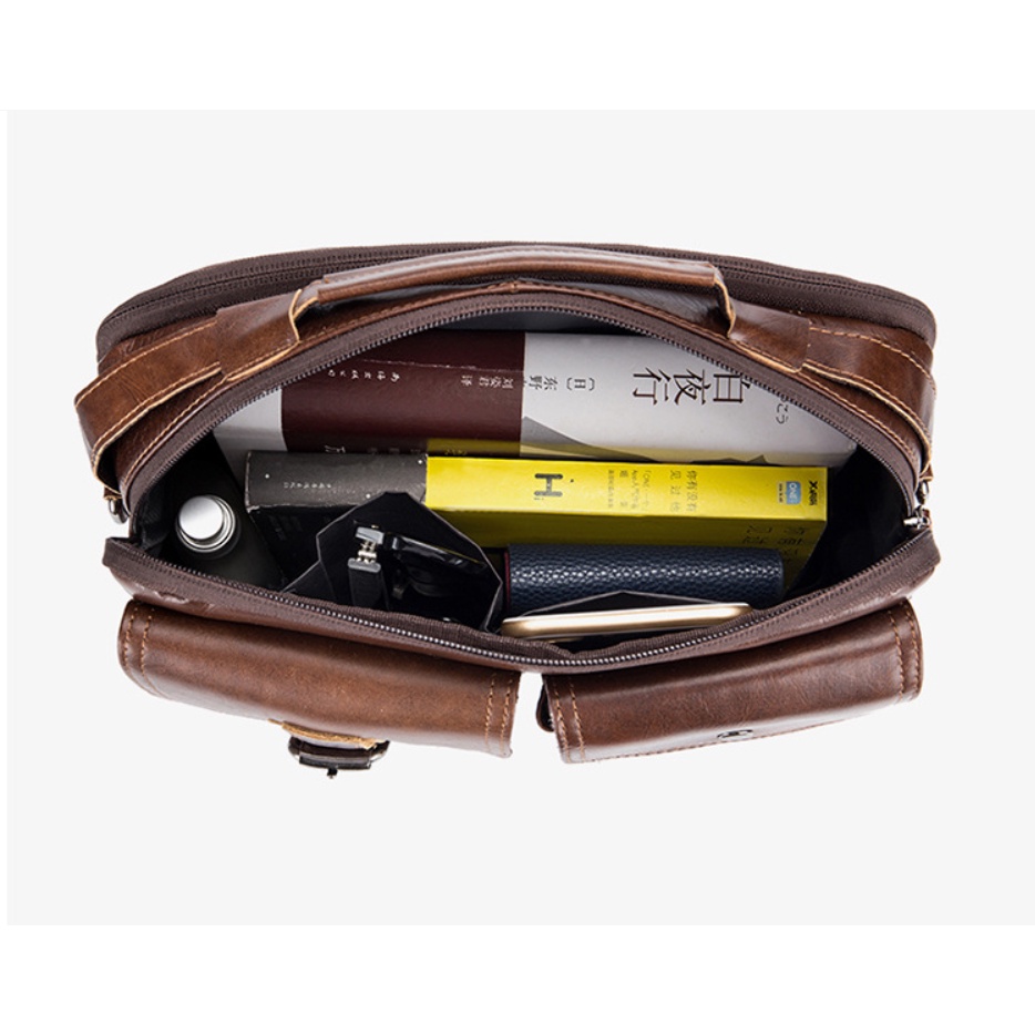 Túi xách túi đeo chéo nam công sở da bò thật cao cấp phong cách cá tính mới