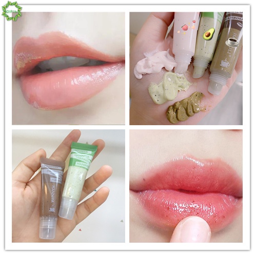 [Hàng mới về] Tẩy tế bào chết cho môi chiết xuất bơ hạt mỡ dưỡng ẩm làm mịn da trọng lượng 15g