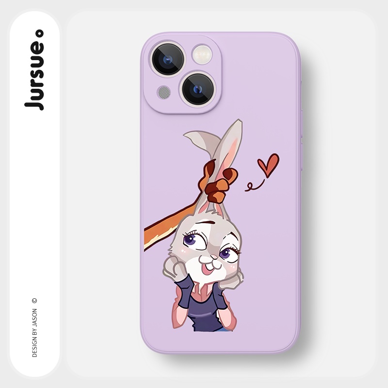 Ốp lưng JURSUE hoạt hình cặp đôi dễ thương đẹp cho iPhone 13 12 11 Pro Max SE 2020 X XR XS 8 7 ip 6S 6 Plus Y2000