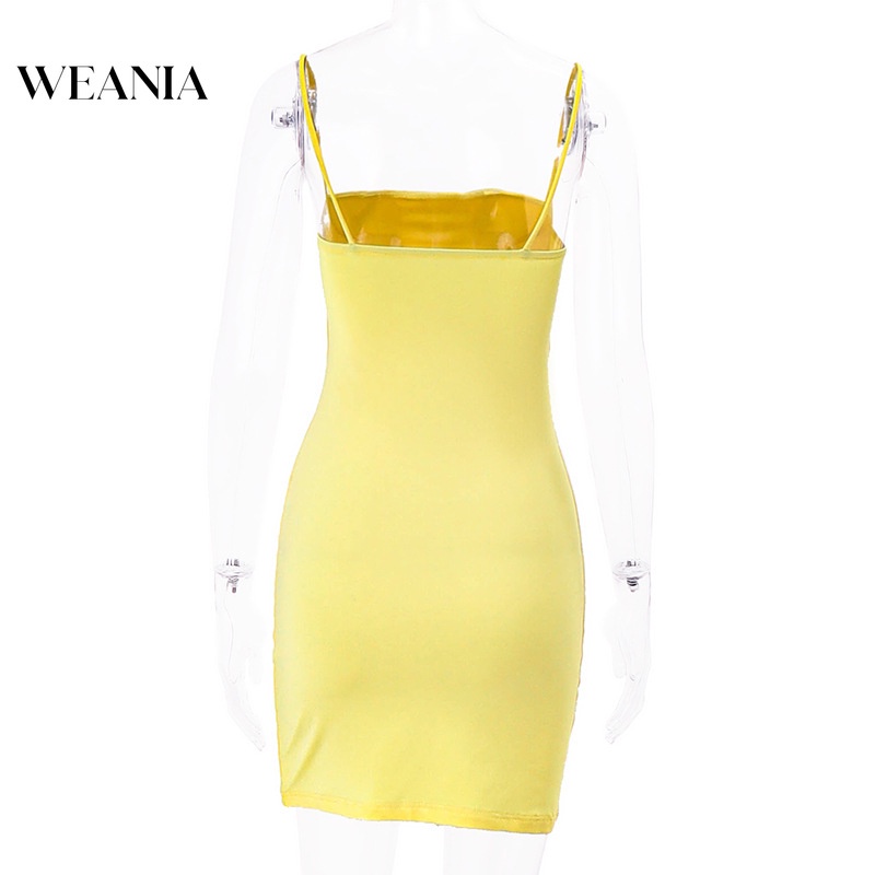 Đầm Hai Dây Màu Trơn Xinh Xắn Thời Trang Dành Cho Nữ