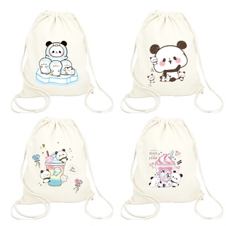 Balo dây rút gấu trúc mochi panda BLRI6a dễ thương hoạt hình