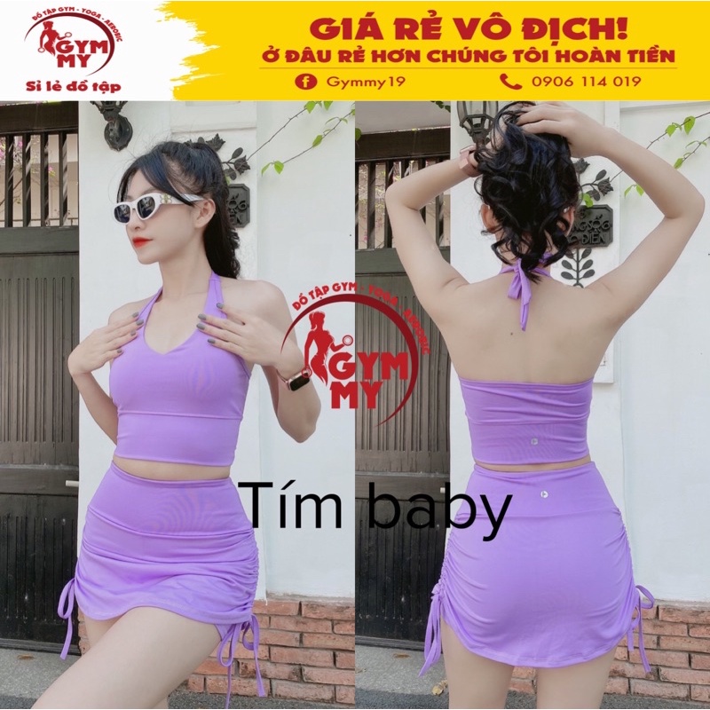 Set Đùi Chân Váy Rút Dây ⚡️ HÀNG XUẤT KHẨU ⚡️ Thể Thao Tập Gym-Yoga-Aerobic
