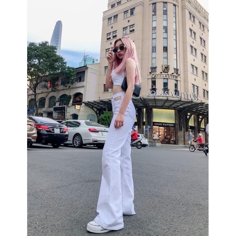 Quần Loe Hở Túi City Chic Rocky Denim