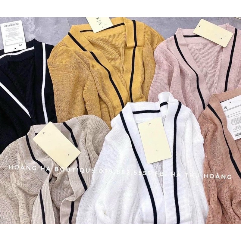 HÀNG CAO CẤP - Áo khoác cardigan len mỏng viền qc - G0C | BigBuy360 - bigbuy360.vn
