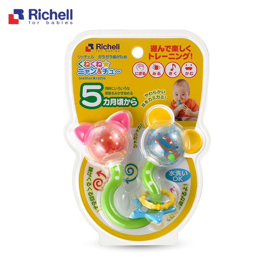 Gặm Nướu Xúc Xắc Richell Mèo Đuổi Chuột RC93753