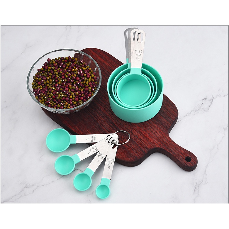 Bộ muỗng thìa đong định lượng đầy đủ 8 kích cỡ khi làm bánh