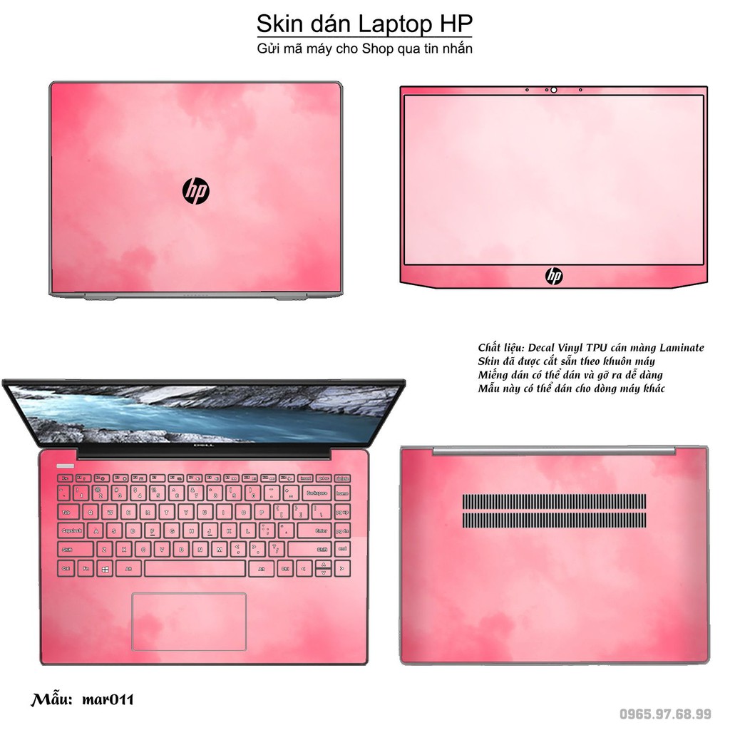 Skin dán Laptop HP in hình vân Marble nhiều mẫu 2 (inbox mã máy cho Shop)