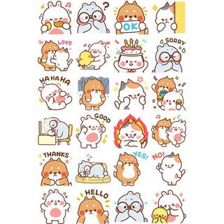 Sticker ton ton gấu cute 31 /hình dán ton ton dễ thương ép lụa