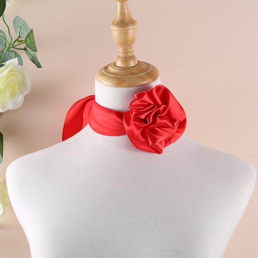 [Dou] Khăn Lụa Vuông, Khăn Turban Trơn Màu Hồng Nhạt - Chất Liệu Satin - Size 60x60cm - Mã SD124