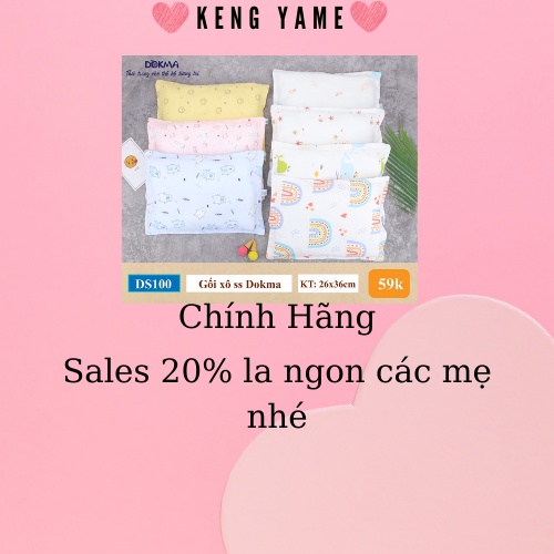 Gối xô sơ sinh DOKMA gối cho bé sơ sinh chất vải xô mềm mại không gây nóng bí giúp bé ngủ ngon hơn