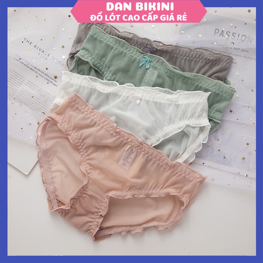 Quần Lót Ren Nữ Sexy cao cấp thoáng mát viền lưới nhún điệu đà mã 3018